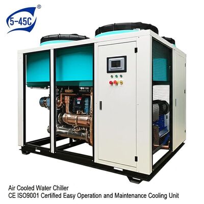 Intervallo di temperatura ambiente 5-45C Chiller ad acqua raffreddato ad aria CE ISO9001 Unità di raffreddamento certificata facile da usare e mantenere